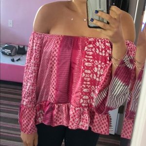 Silky off the shoulder top-France-never worn